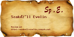 Szakáll Evelin névjegykártya