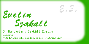 evelin szakall business card